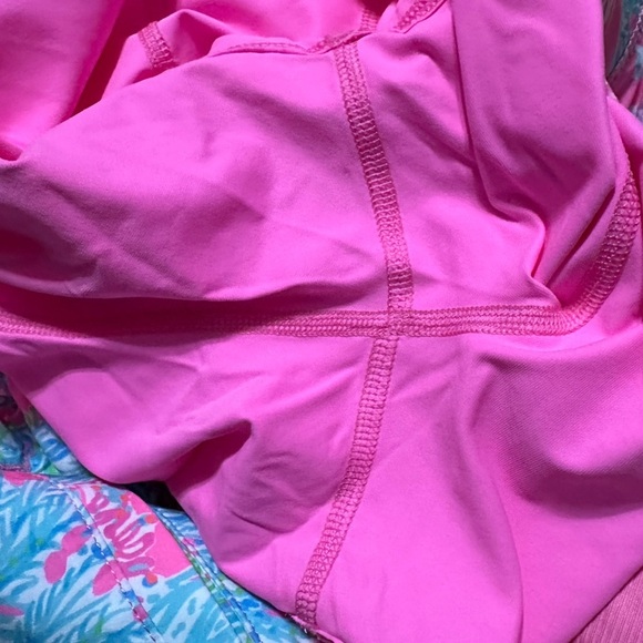 HTF Lilly Pulitzer Prosecco Pink Seaing Things Luxletic Run Around Skort - Picture 10 of 10